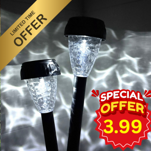 Соларна лампа с един LED диод с перфектна височина за дворове, тераси, градини, къмпинг